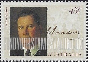 FindYourStampsValue: World War II Prime Ministers: Arthur Fadden
