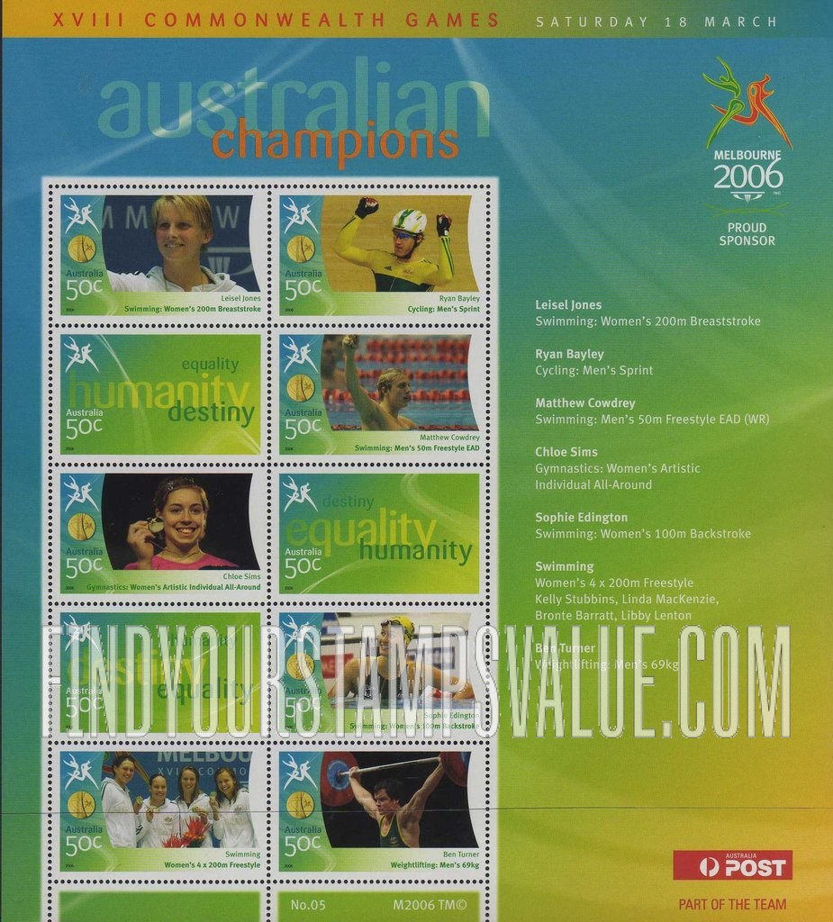 FindYourStampsValue: Medalists at Commonwealth Games