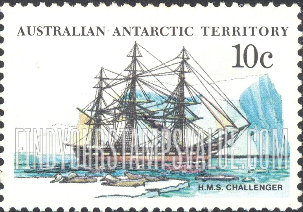 FindYourStampsValue: AUSTRALIAN ANTARCTIC TERRITORY: H.M.S. Challenger