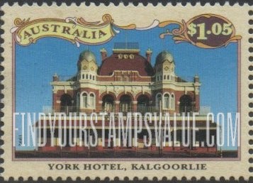 FindYourStampsValue: Buildings in Western Australia Goldfield Towns: York Hotel, Kalgoorlie