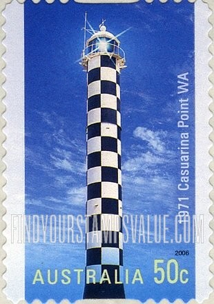 FindYourStampsValue: Lighthouses: Casuarina Point Lighthouse, Western Australia