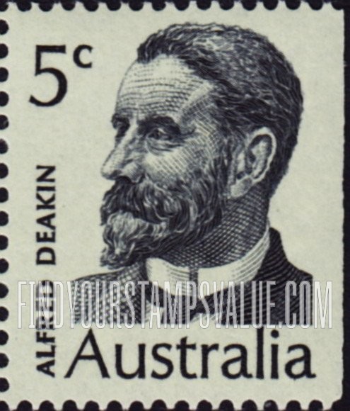 FindYourStampsValue: Prime Ministers: Alfred Deakin (1856-1919)