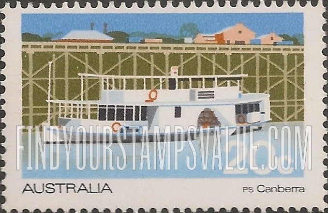 FindYourStampsValue: Ferries and Murray River Steamers: Passenger Steamer Canberra