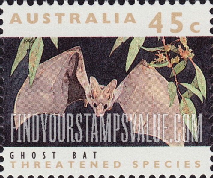 FindYourStampsValue: Threatened Species: Ghost bat
