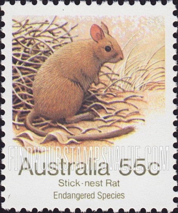 FindYourStampsValue: Stick-nest rat, vertical