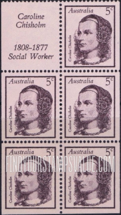 FindYourStampsValue: Famous Australians: Caroline Chisholm (1808-77), social worker, reformer