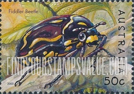 FindYourStampsValue: Insects: Fiddler beetle