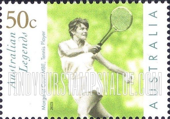 FindYourStampsValue: Australian Legends Type of 1997: Court in action