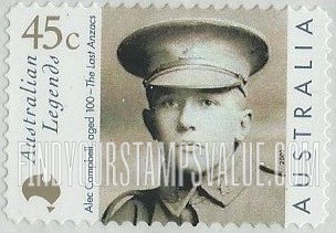 FindYourStampsValue: Legends Type of 1997: Alec Campbell