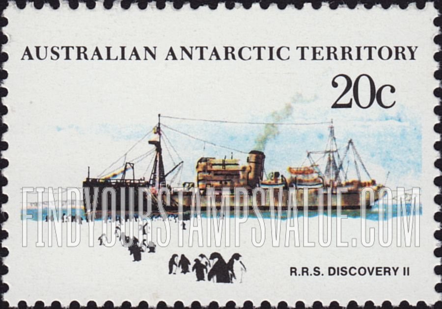 FindYourStampsValue: AUSTRALIAN ANTARCTIC TERRITORY: R.R.S. Discovery II