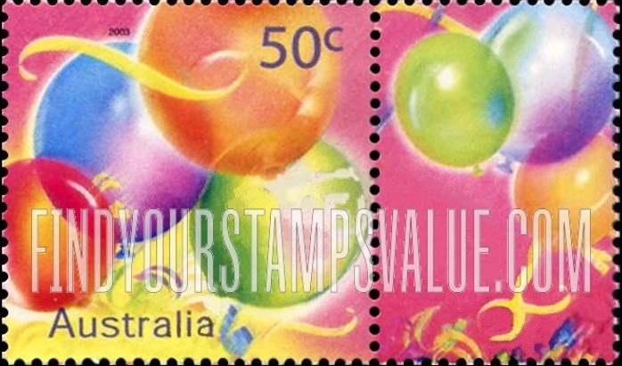 FindYourStampsValue: Balloons and Streamers