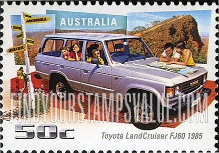 FindYourStampsValue: Cars and Trucks: 1985 Toyota Land Cruiser FJ60