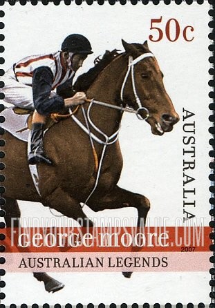FindYourStampsValue: Horse Racing Personalities: Moore on horse