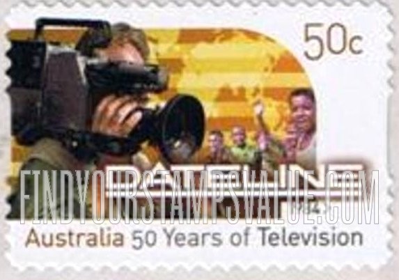 FindYourStampsValue: Television in Australia, 50th Anniversary: Dateline