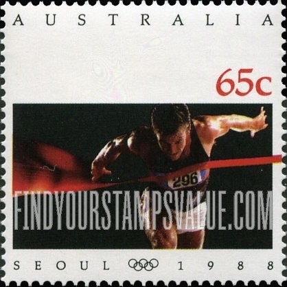 FindYourStampsValue: 1988 Summer Olympics, Seoul: Running
