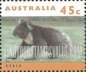 FindYourStampsValue: Threatened Species Type of 1992: Koala walking