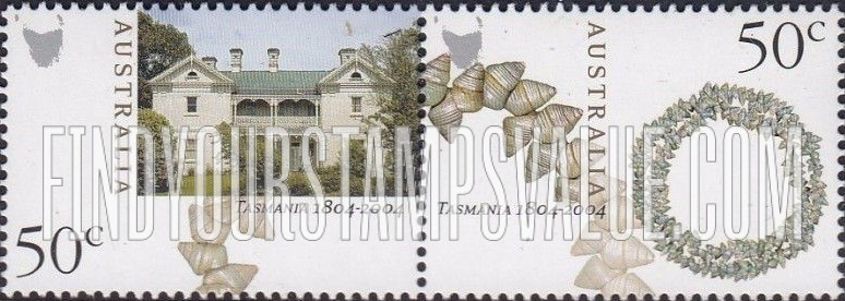 FindYourStampsValue: Settlement of Hobart Town, Tasmania, Bicentennial