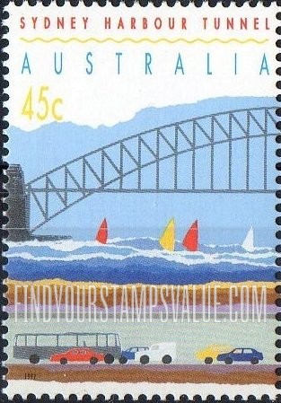 FindYourStampsValue: Opening of Sydney Harbor Tunnel, August 29: Left side