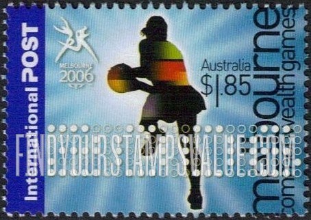 FindYourStampsValue: Commonwealth Games Athletes: Athlete holding ball