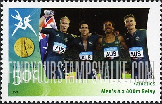 FindYourStampsValue: Medalists at Commonwealth Games: Men’s 4x400m relay team
