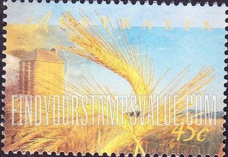 FindYourStampsValue: Farming in Australia: Sheaves of wheat