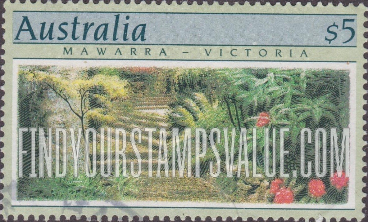 FindYourStampsValue: Botanical Gardens: Mawarra, Victoria