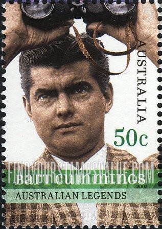 FindYourStampsValue: Horse Racing Personalities: Bart Cummings, horse trainer, with binocular