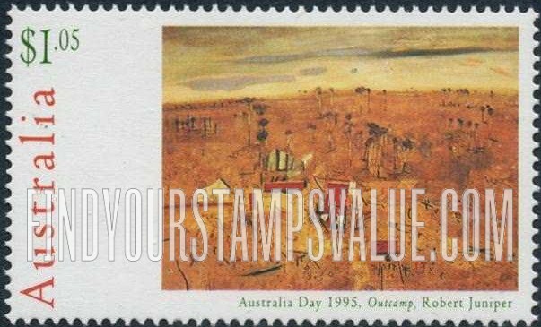 FindYourStampsValue: Australia Day Type of 1994: Outcamp, by Robert Juniper