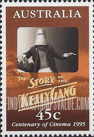 FindYourStampsValue: Poster, scene from: The Story of the Kelly Gang, 1906