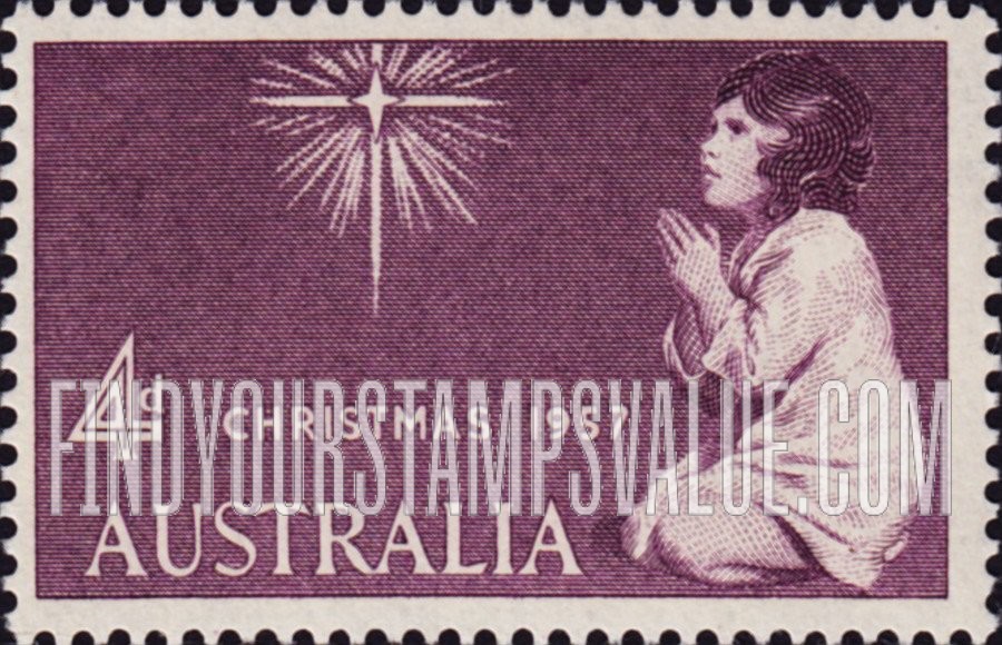 FindYourStampsValue: Star of Bethlehem and Praying Child