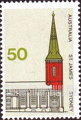 FindYourStampsValue: St. James’ Church, Sydney