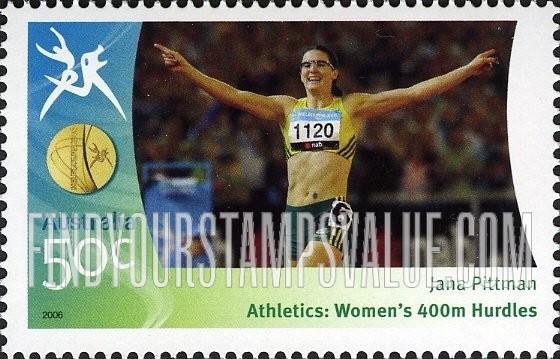 FindYourStampsValue: Medalists at Commonwealth Games: Jana Pittman