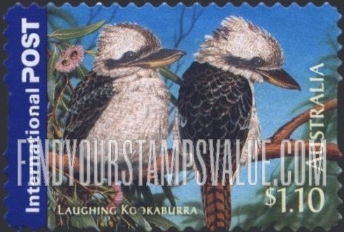 FindYourStampsValue: Bush Wildlife: Laughing kookaburra