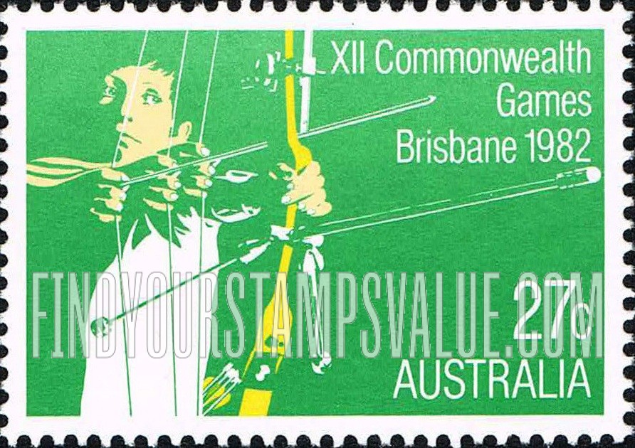FindYourStampsValue: 12th Commonwealth Games, Brisbane, September 30-Octomber 9: Archery