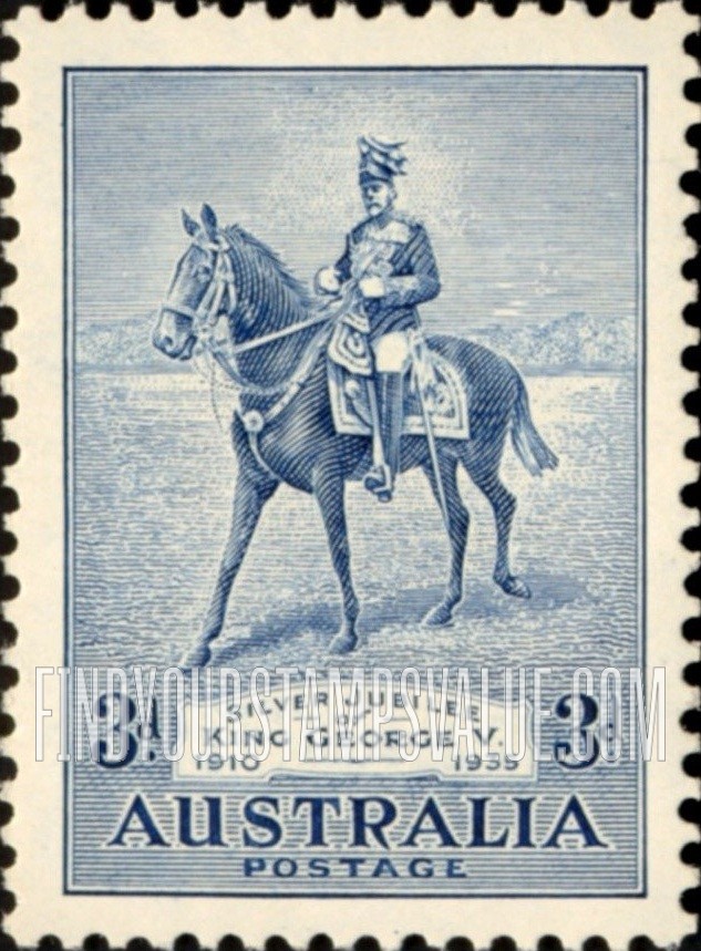 FindYourStampsValue: George V on His Charger “Anzac”