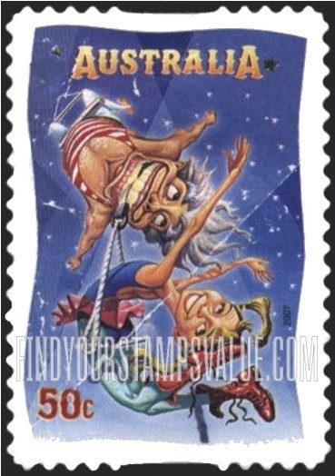 FindYourStampsValue: Circus Performers: Trapeze artists
