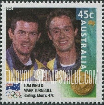 FindYourStampsValue: Australian Gold Medalists at 2000 Olympics: Tom King, Mark Turnbull