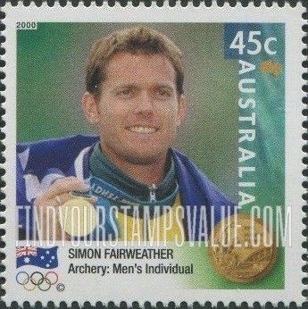 FindYourStampsValue: Australian Gold Medalists at 2000 Olympics: Simon Fairweather