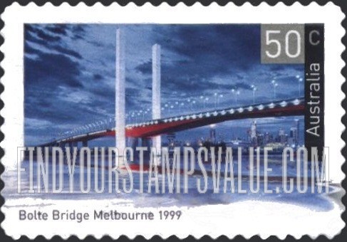 FindYourStampsValue: Historic Bridges: Bolte Bridge, Melbourne, 1999