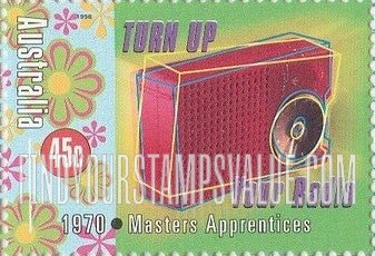 FindYourStampsValue: Rock and Roll in Australia: “Turn Up Your Radio,” by The Masters Apprentices, 1970