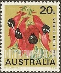 FindYourStampsValue: Sturt’s desert pea, South Australia: Flowers in Natural Colors