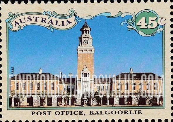 FindYourStampsValue: Buildings in Western Australia Goldfield Towns: Post Office, Kalgoorlie