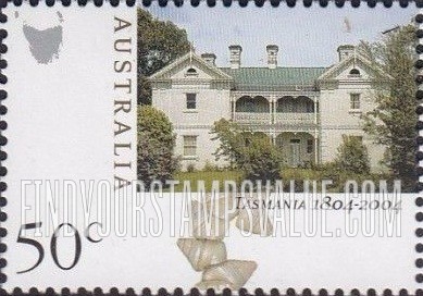 FindYourStampsValue: Settlement of Hobart Town, Tasmania, Bicentennial: Cheshunt House, Deloraine