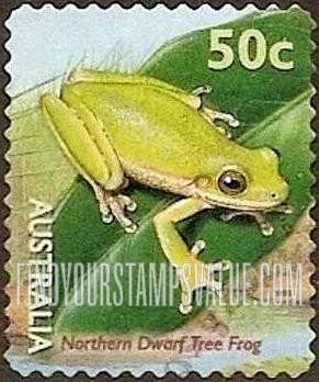 FindYourStampsValue: Pond Fauna: Northern dwarf tree frog