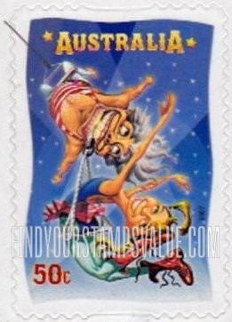 FindYourStampsValue: Circus Performers: Trapeze artists