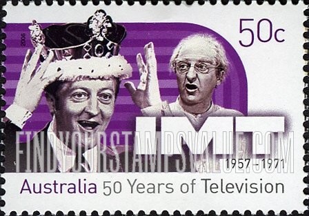 FindYourStampsValue: Television in Australia, 50th Anniversary: IMT (In Melbourne Tonight)