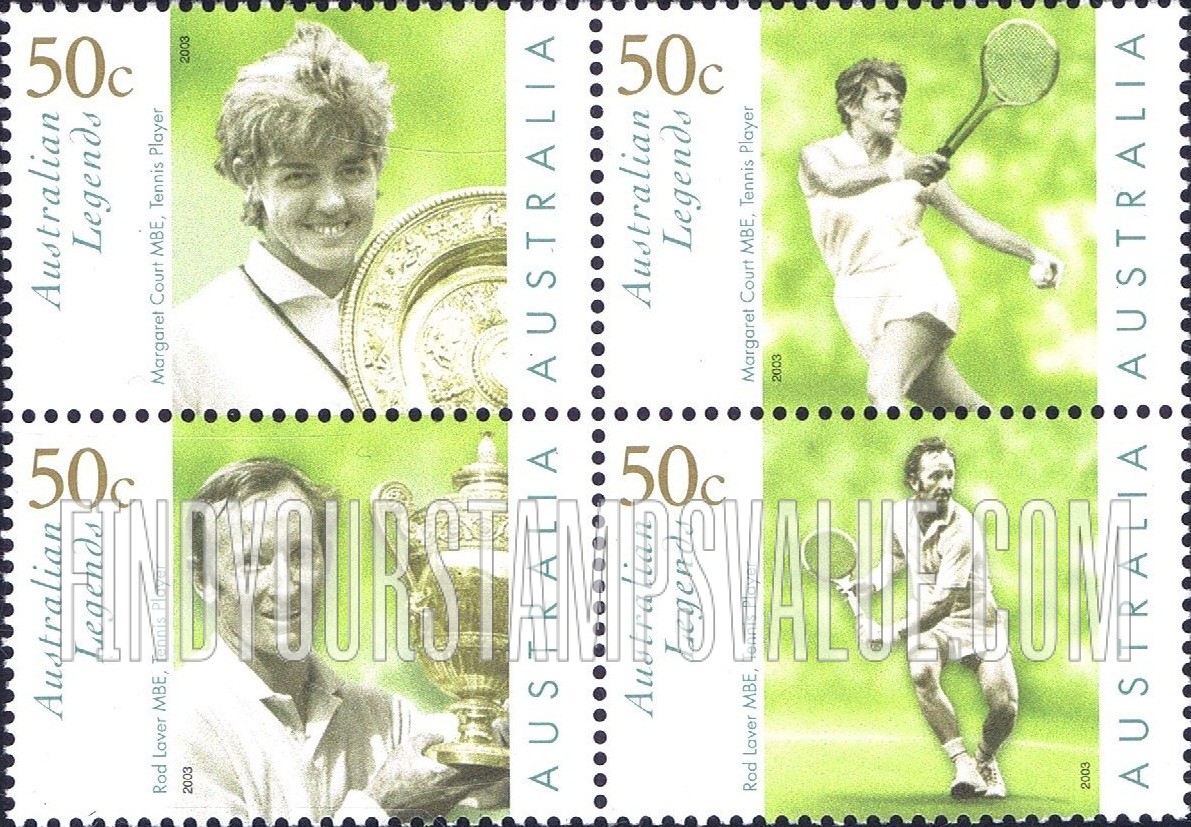 FindYourStampsValue: Australian Legends Type of 1997