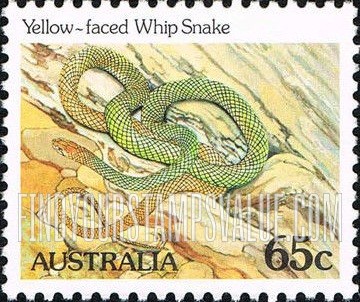 FindYourStampsValue: Yellow-faced whip snake