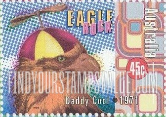 FindYourStampsValue: Rock and Roll in Australia: “Eagle Rock,” by Daddy Cool, 1971