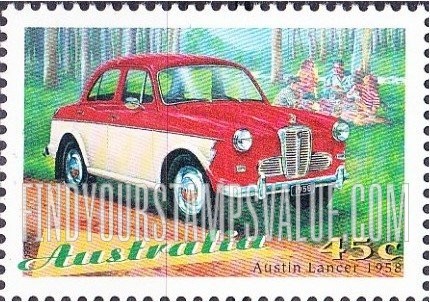 FindYourStampsValue: Classic Cars: 1958 Austin Lancer